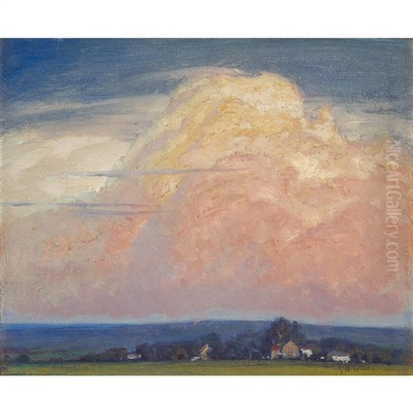 Clouds Over The Valley Oil Painting by George William Sotter