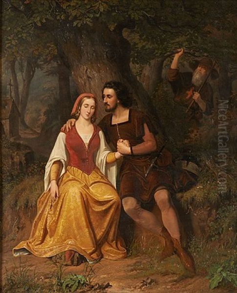 La Romance Surprise Oil Painting by Charles Soubre