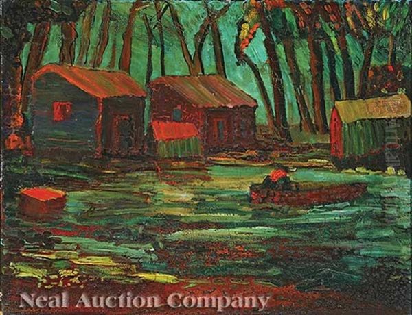 Bayou Barataria Oil Painting by Marion Sims Souchon