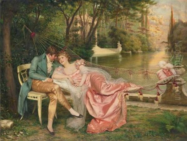 Flirtation Oil Painting by Charles Soulacroix