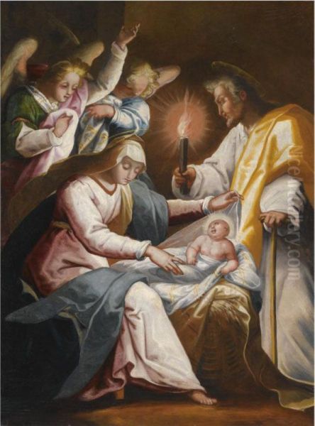 The Nativity Oil Painting by Benedetto Brandimarti