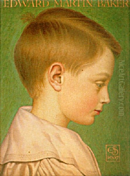 Protrait Of Edward Martin Baker Oil Painting by Joseph Edward Southall