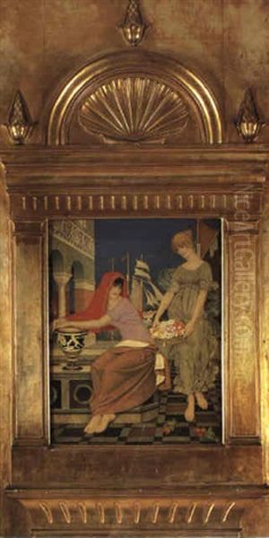 Flora Oil Painting by Joseph Edward Southall