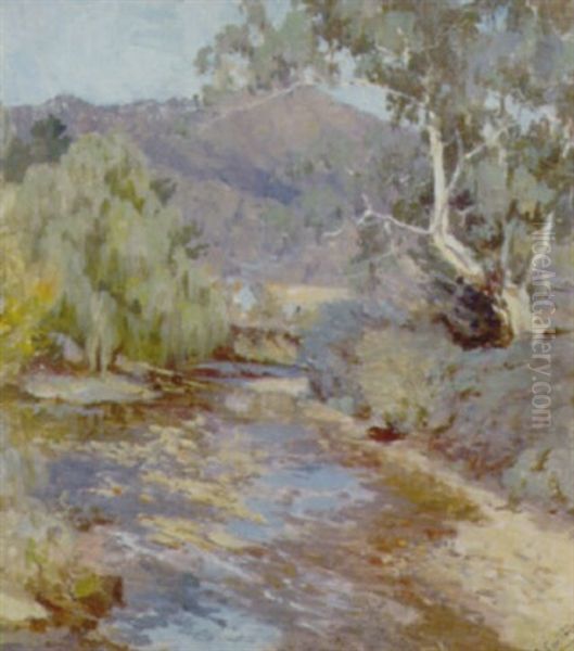 The Yarra River, Near Warrandyte Oil Painting by Clara Southern