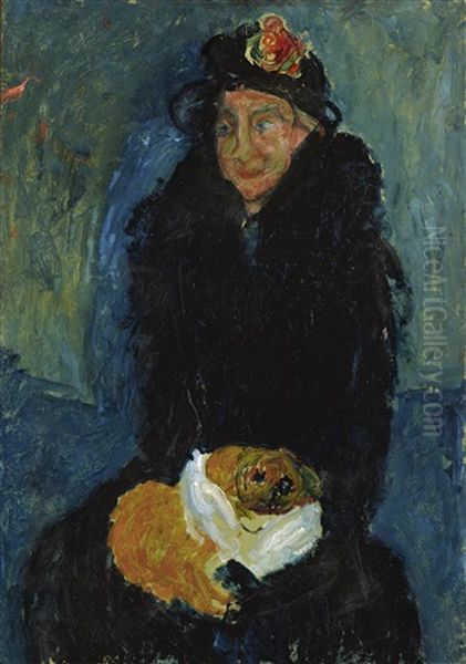 La Vieille Dame Au Chien Oil Painting by Chaim Soutine