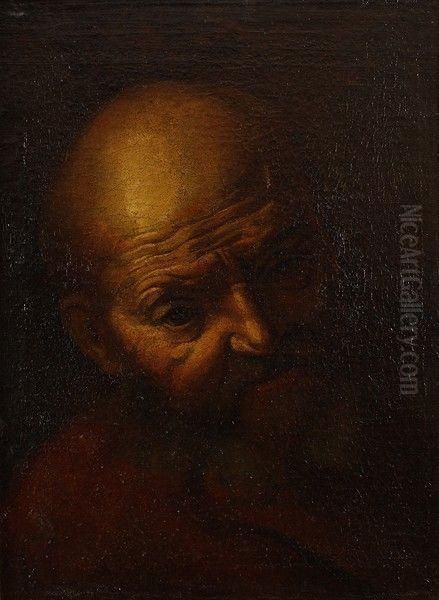 Tete D'homme Barbu Oil Painting by Pieter Jan Brandl