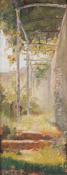 Pergola Oil Painting by Aurelia de Souza