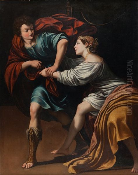 Joseph Und Die Frau Des Potiphar by Lionello Spada