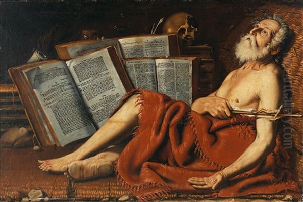 Saint Jerome Oil Painting by Lionello Spada