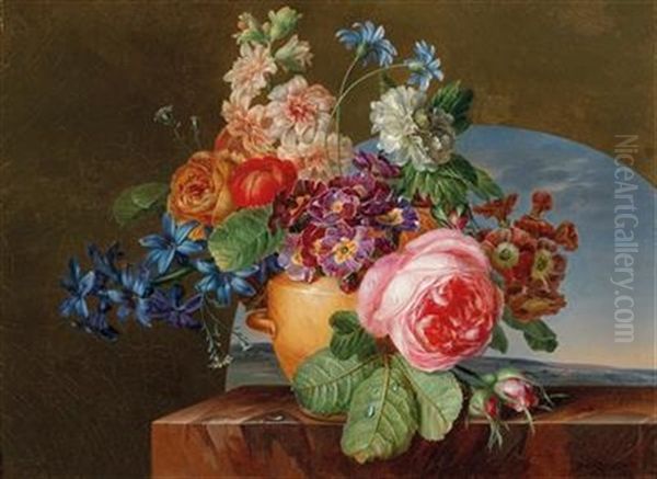 A Vase Of Flowers by Gerard Van Spaendonck