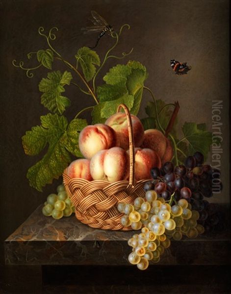 Fruchtestilleben Oil Painting by Gerard Van Spaendonck