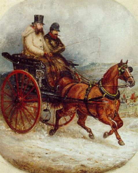 Driving To The Meet Oil Painting by Charles Bilger Spalding