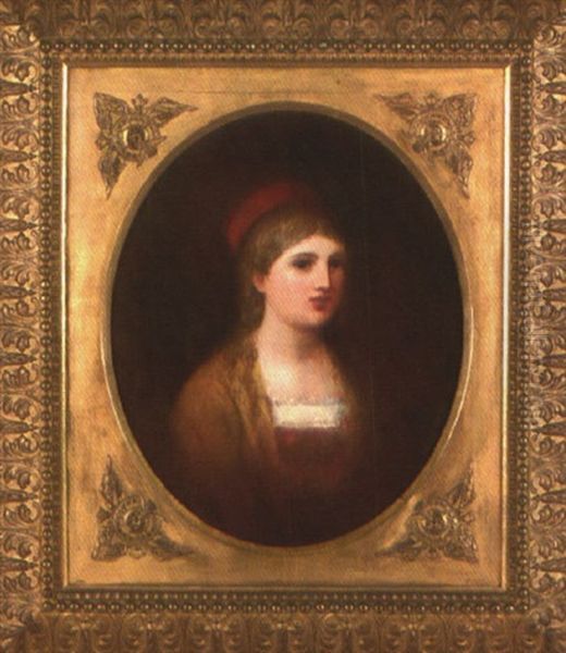 Portrait Of A Young Woman Oil Painting by Frederick A. Spang