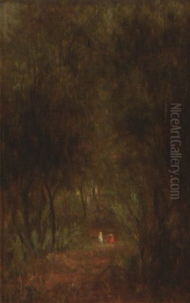 Wooded Landscape Oil Painting by Frederick A. Spang