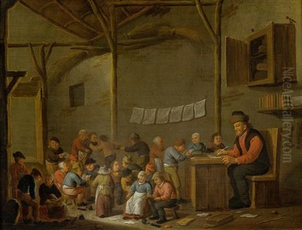 Die Schulstunde Oil Painting by Jan Spanjaert