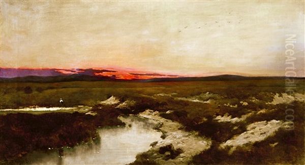 Creek Of Down Oil Painting by Bela Von Spanyi