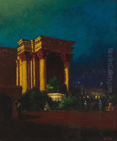 Colonnade, Palace Of Fine Arts Oil Painting by Will Sparks