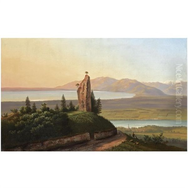 Ruine Des Schloss Hammerstein Am Bodensee Oil Painting by Karl Christian Sparmann