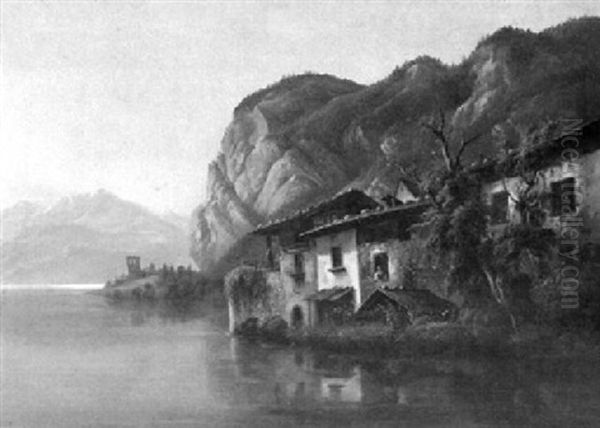 Der Thunersee Bei Unterseen Oil Painting by Karl Christian Sparmann