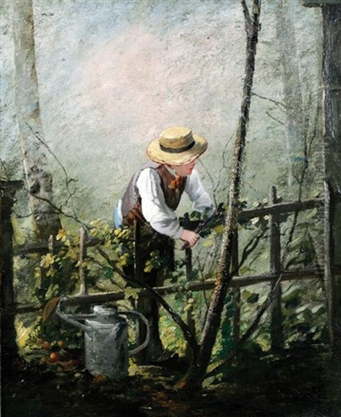 The Young Gardener Oil Painting by Emma Sparre