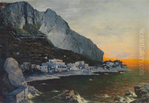 Partie Aus Capri Oil Painting by Paul von Spaun