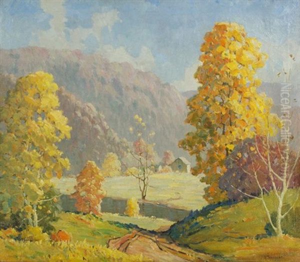 Mountain Landscape Oil Painting by John Adams Spelman