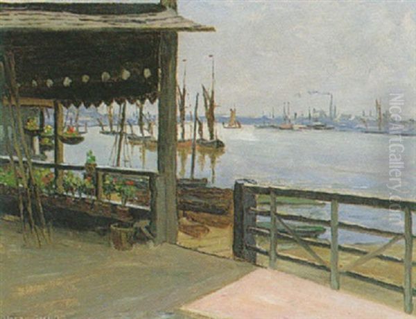 Thames Barges Oil Painting by Harry Spence