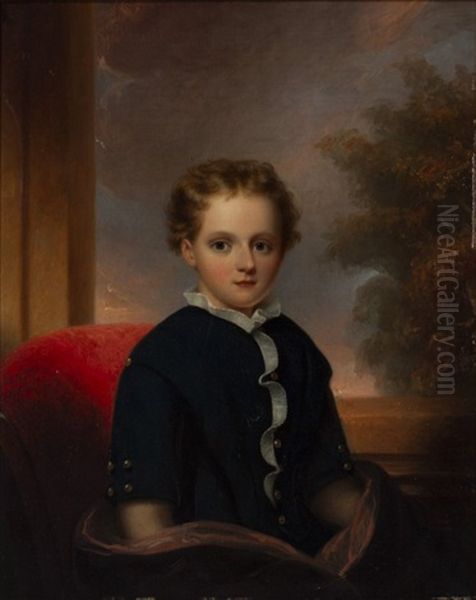 Portrait Of A Child Oil Painting by Frederick Randolph Spencer