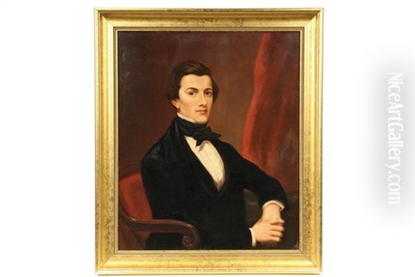 Portrait Of Stephen Collins Foster Oil Painting by Frederick Randolph Spencer