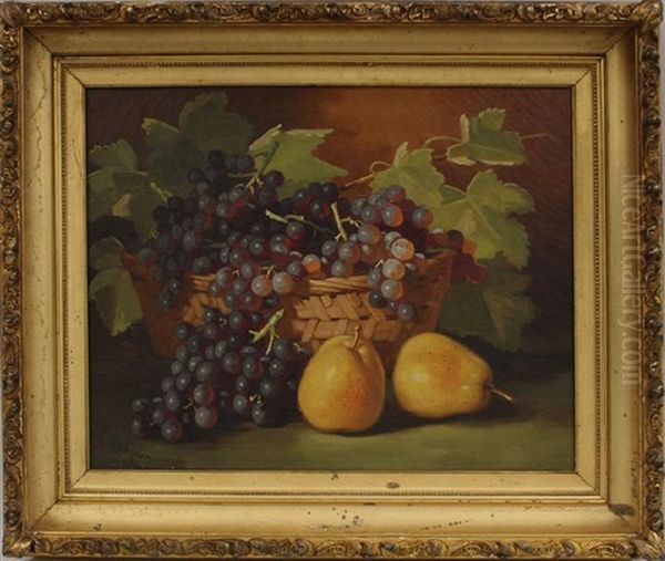 Still-life With Grapes And Pears Oil Painting by John Clinton Spencer