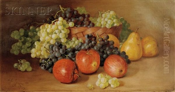 Still Life With Apples, Grapes, And Pears Oil Painting by John Clinton Spencer