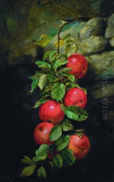 Apples Oil Painting by Lilly Martin Spencer