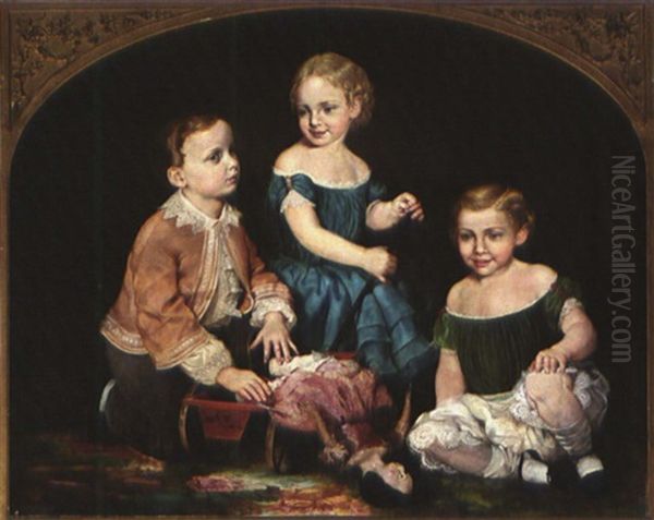 Romeyn Pierson's Children Oil Painting by Lilly Martin Spencer