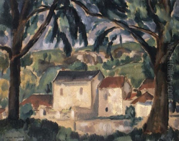 Trees And Farmhouse, Southern France by Niles Spencer