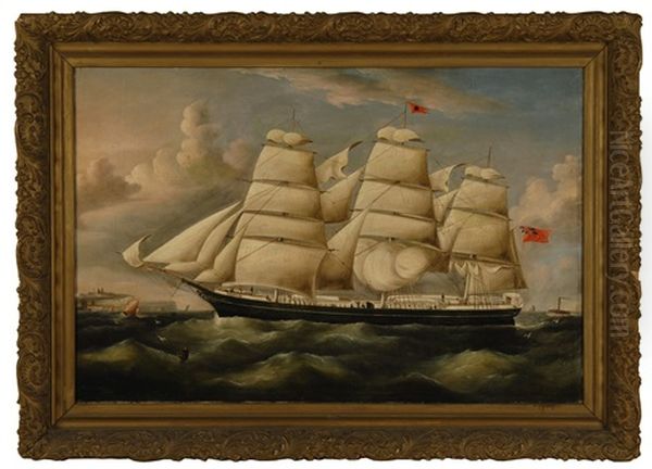 Portrait Of The Black Ball Line Ship Legion Of Honour Oil Painting by Richard B. Spencer