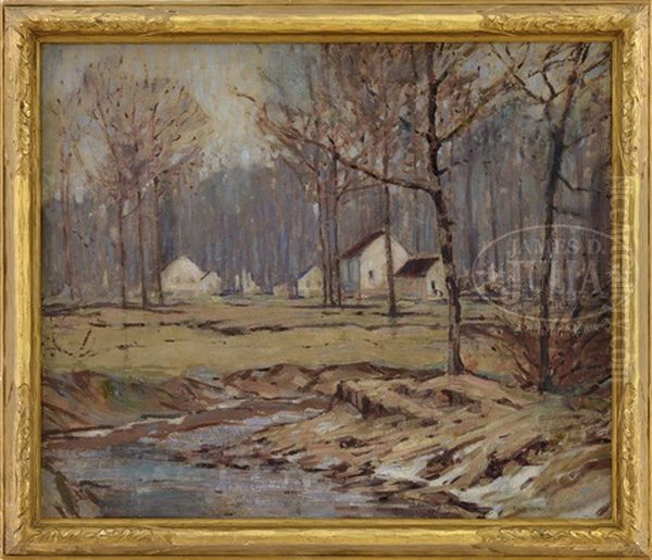 Winter Thaw Oil Painting by Robert Spencer