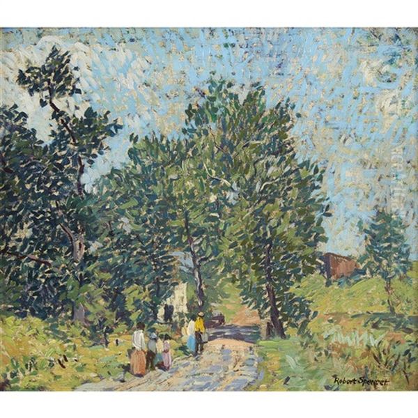 The Berry Pickers Oil Painting by Robert Spencer