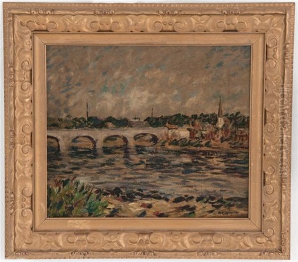 The Grey Bridge Oil Painting by Robert Spencer