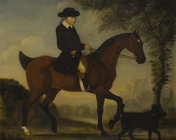 A Country Squire On A Bay Horse Oil Painting by Thomas Spencer