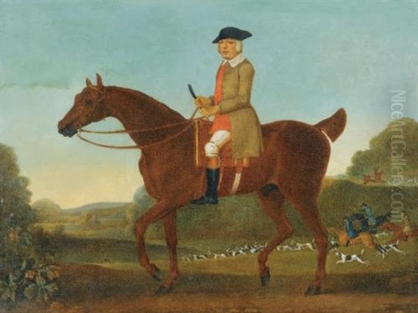 Portrait Of A Gentleman, Traditionally Identified As Fulwar, 4th Earl Of Craven, On His Hunter Oil Painting by Thomas Spencer