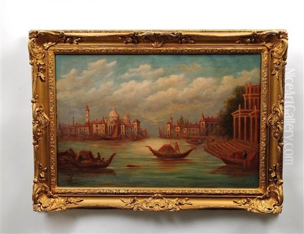 Venice Scene Oil Painting by Franck Spenlove-Spenlove