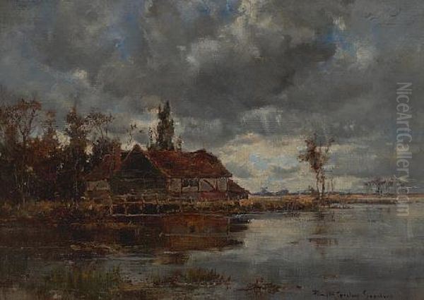 The Old Boathouse Oil Painting by Franck Spenlove-Spenlove