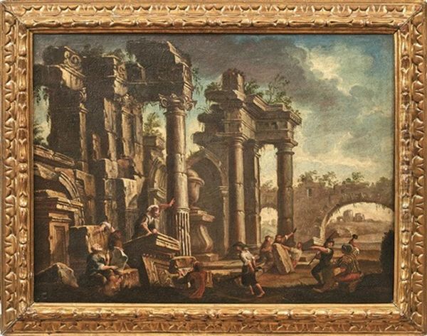 Architekturcapriccio Oil Painting by Clemente Spera