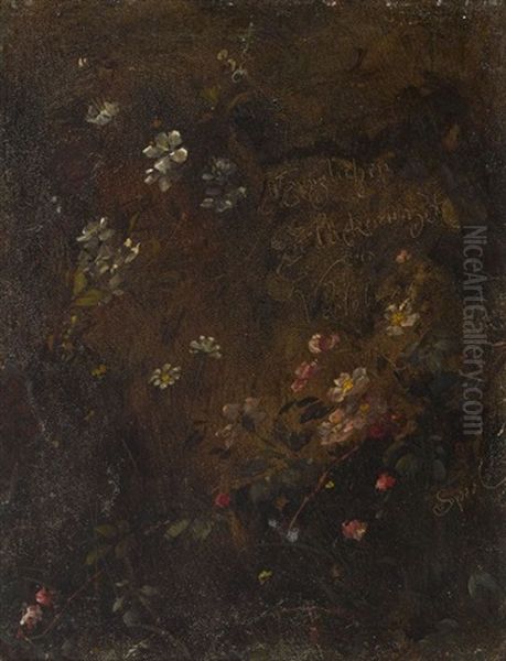 Blumenstuck Oil Painting by Johann Sperl