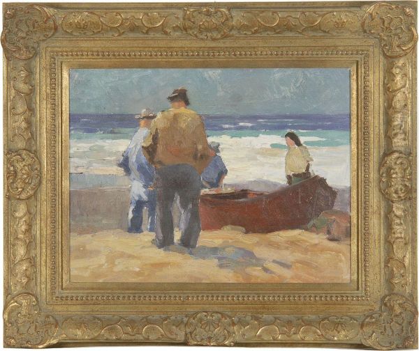 Palarer, Newport Beach Oil Painting by George Kennedy Brandriff