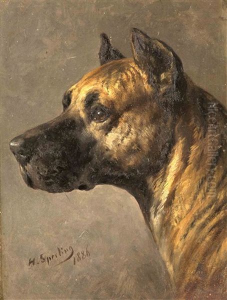 Deutsche Dogge Oil Painting by Heinrich Sperling