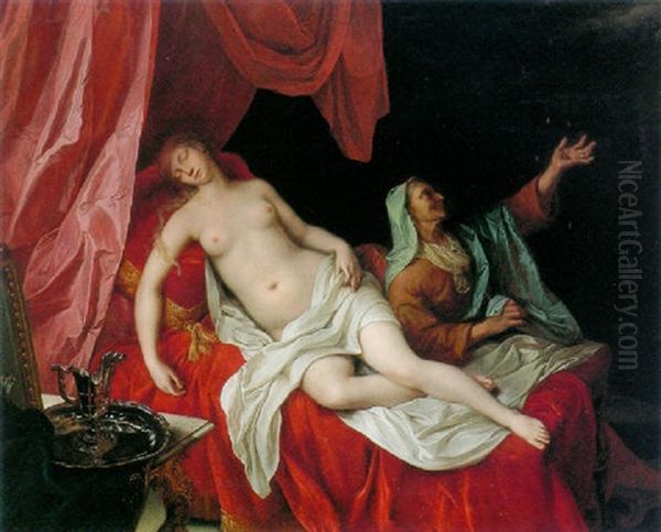 Danae Oil Painting by Johann Christian Sperling