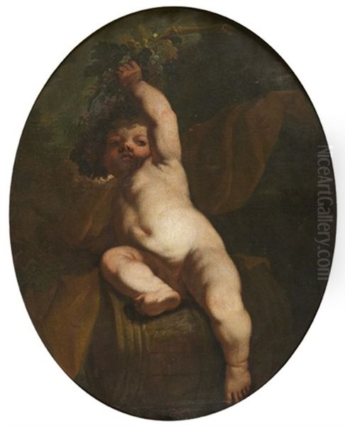 Jeune Bacchus Oil Painting by Karel Philips Spierincks