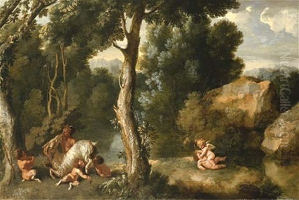 A Bacchanal Oil Painting by Karel Philips Spierincks