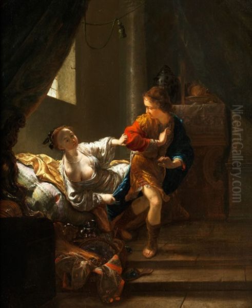 Joseph Und Die Frau Des Potiphar Oil Painting by Johann Spilberg the Younger